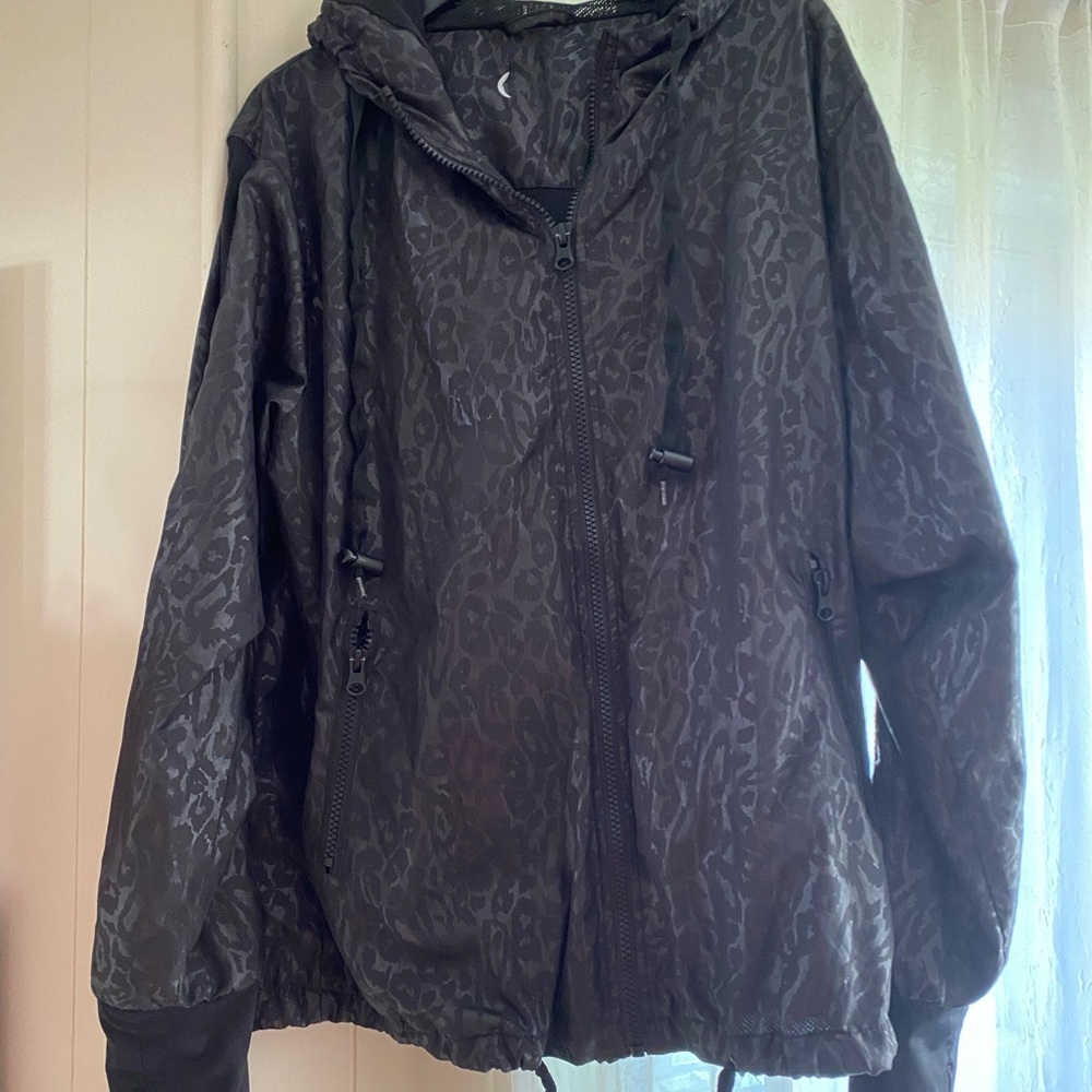 Zyia Black Leopard Bomber Jacket